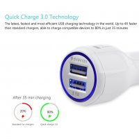 12 - 24V 18W бързо зарядно Quick Charge 3.0 / QC 3.0 за GSM / смартфон , снимка 2 - Оригинални зарядни - 21106649