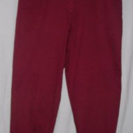 Червени еластични дънкови панталони с висока талия / голям размер, снимка 1 - Панталони - 17269665