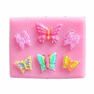 6 малки пеперуди пеперуда силиконов молд форма украса декор торта фондан шоколад, снимка 2 - Форми - 18335587