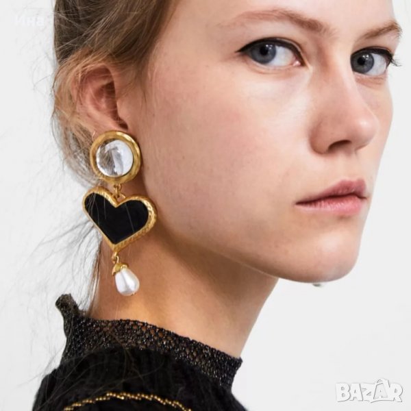 Zara ефектни масивни обеци, снимка 1