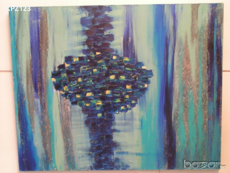 Картина "Между небето и земята" масло върху платно, снимка 1