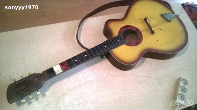 ПОРЪЧАНА-АНТИК-orfeus-ретро колекция-китара-102х40х8см, снимка 1