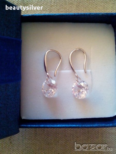 Обеци със сребърно покритие, код 2557, снимка 1