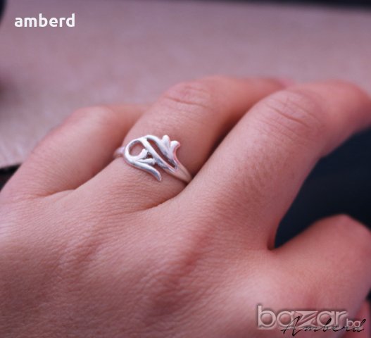 Нежен сребърен пръстен R013