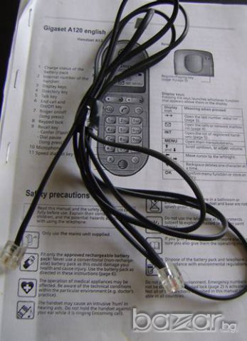 Телефон Сименс - SIEMENS Gigaset А120, снимка 4 - Стационарни телефони и факсове - 17663324