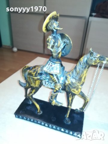 дон кихот и коня-тежка масивна фигура-25х20х8см-L, снимка 14 - Колекции - 21693321