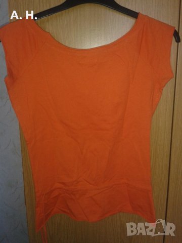 оранжева тениска, снимка 2 - Тениски - 22458404