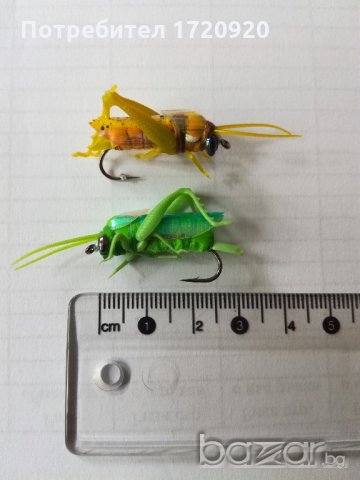 Изкуствени мухи, скакалци, бръмбари и ларви, снимка 3 - Въдици - 18620234