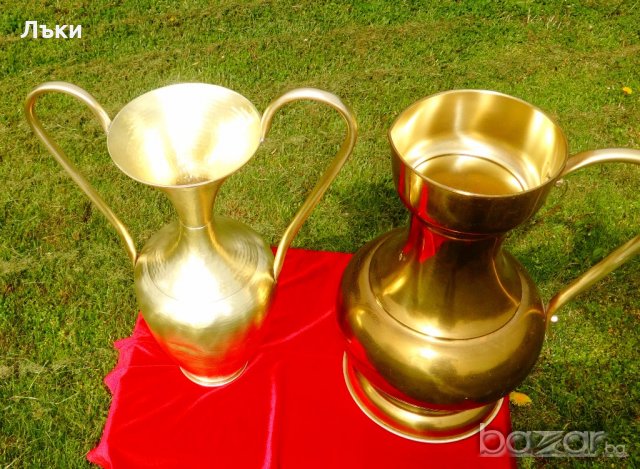 Швейцарска бронзова кана 43 см.,1.7 кг. , снимка 3 - Антикварни и старинни предмети - 19194170