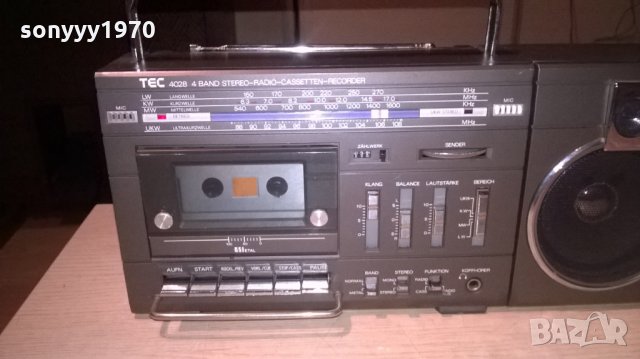 tec 4028 cassete radio recorder-внос швеицария, снимка 5 - Ресийвъри, усилватели, смесителни пултове - 22888622