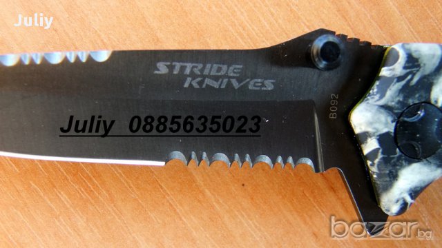 Сгъваем нож  STRIDE KNIVES B092 /ЧЕРЕПИ/, снимка 14 - Ножове - 10967759