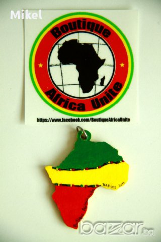 Africa Medallion Медальон Африка : Capleton - hand made,and Painted Wood (уникат), снимка 2 - Колиета, медальони, синджири - 8981460