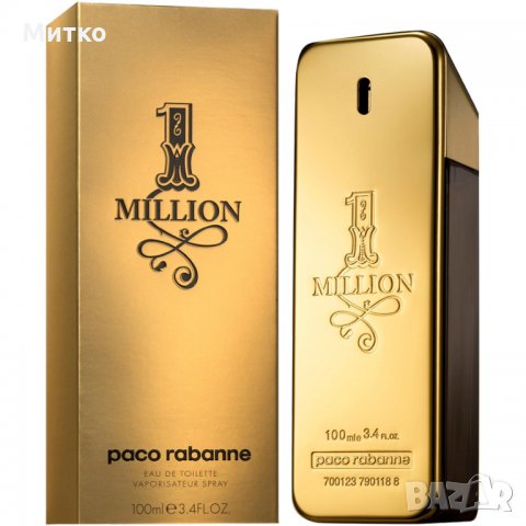 1 Million Paco Rabanne 100 ml eau de toilette за мъже, снимка 1 - Мъжки парфюми - 25374412