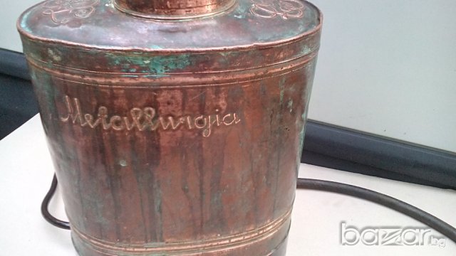  Много стара  медна или месингова лозарска пръскачка , снимка 4 - Антикварни и старинни предмети - 18823803