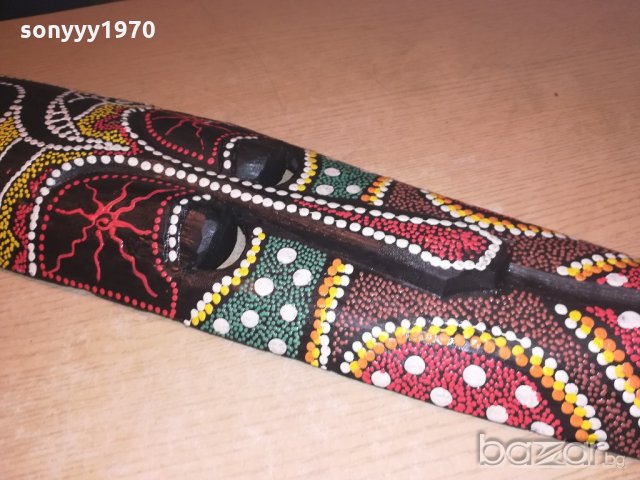 поръчана-голяма цветна маска за стена-80х17х8см-дървена с релеф, снимка 11 - Колекции - 21007869
