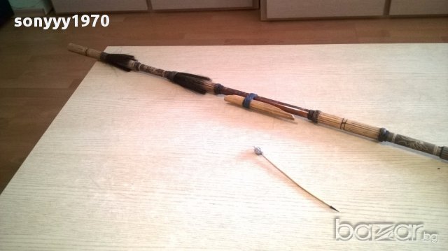 Древно африканско оръжие с стрела-бамбук-резба-внос швеицария, снимка 8 - Антикварни и старинни предмети - 17502328