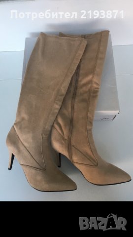 Нови ботуши велурени по крака Anna Field номер 40-41, снимка 3 - Дамски ботуши - 24266719