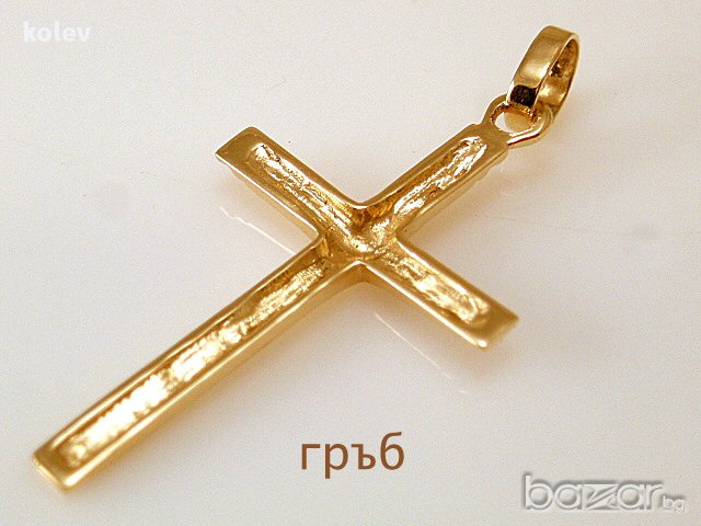 Златен кръст, изчистен модел 1.76 грама / 14 карата, снимка 3 - Колиета, медальони, синджири - 13309878
