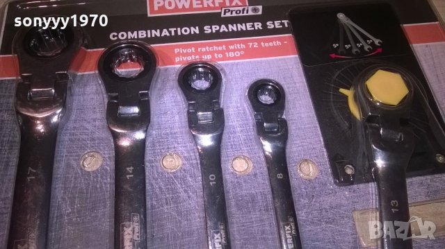 ПОРЪЧАНИ-powerfix profi-germany-немски ключове с тресчотки 5бр, снимка 10 - Ключове - 22047932