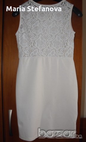Бяла рокля с дантела H&M, снимка 1 - Рокли - 19163206