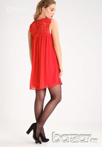 VERO MODA дамска червена рокля, нова, с етикет, снимка 4 - Рокли - 18676418