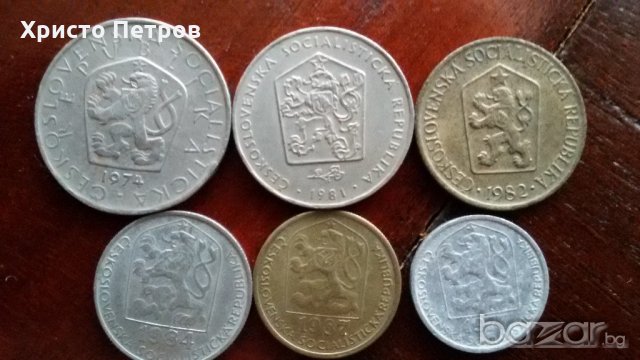 ЧЕХОСЛОВАКИЯ - СЕРИЯ ОТ 5 МОНЕТИ, снимка 2 - Нумизматика и бонистика - 20402422