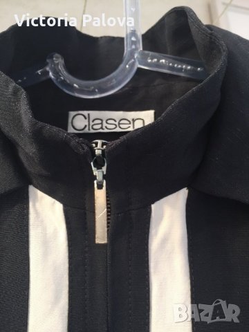 Ефектно тъмно-синьо сако-яке,лен и вискоза, снимка 2 - Якета - 23039966