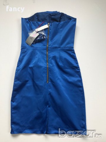 Нова синя дамска рокля, с етикет, снимка 4 - Рокли - 18147881