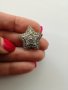 Сребърна звезда с цирконий- сребро проба 925, снимка 1 - Колиета, медальони, синджири - 19437556