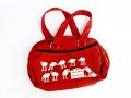 Дамска чанта в червено "Веселите овчици", снимка 2