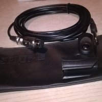 shure-кожен калъф+кабел с жак и букса+държач за микрофон, снимка 5 - Микрофони - 24670325