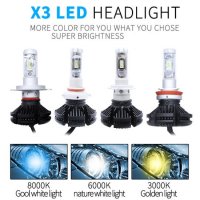 LED крушки за фарове с вентилатор PLATINUM X3, 6000LM, Н4, снимка 4 - Аксесоари и консумативи - 23934854
