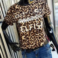 Хит модел ! Тениска с леопардов принт, снимка 1 - Тениски - 23984809