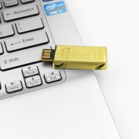 Флашка USB 32 гб Златно кюлче , златна, снимка 2 - USB Flash памети - 22888139
