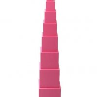 Розовата Кула на Монтесори - малък размер всички Монтесори игри, снимка 11 - Образователни игри - 18587134