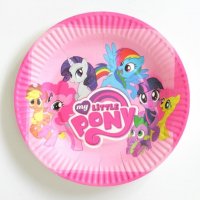 Малкото Пони My Little Pony 10 бр парти чинии чинийки, снимка 1 - Чинии - 20967850