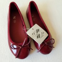 Нови балеринки №27 цвят бордо , снимка 1 - Детски обувки - 26103789