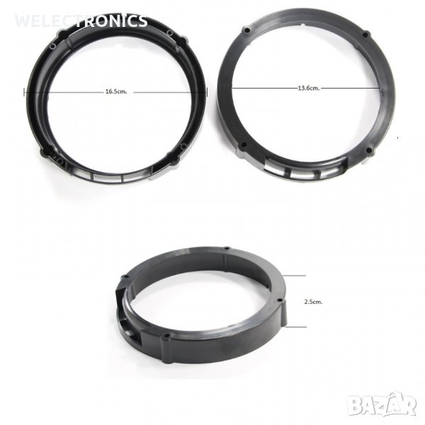 Фланци за говорители SEAT IBIZA 6.5"/165mm. Комплект 2бр., снимка 1