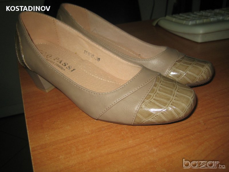 Дамски обувки м 15108 бежави, снимка 1