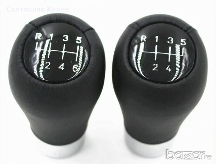 Топка скоростен лост BMW естествена кожа 5 и 6 скорости, снимка 1