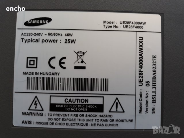 Main board BN41-01987B BN94-06756K от Samsung UE28F4000AW, снимка 4 - Части и Платки - 22988024