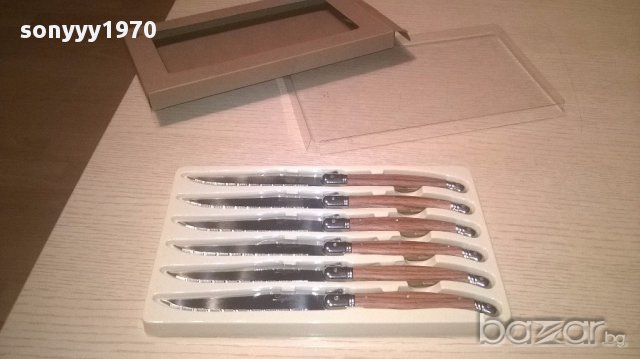 Laguiole-6бр маркови ножа-нови и в опаковка-внос швеицария, снимка 6 - Колекции - 16886694