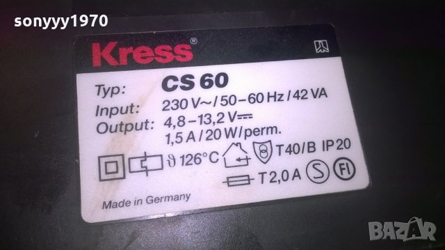 kress cs60-made in germany-charger battery-внос швеция, снимка 10 - Винтоверти - 25398538