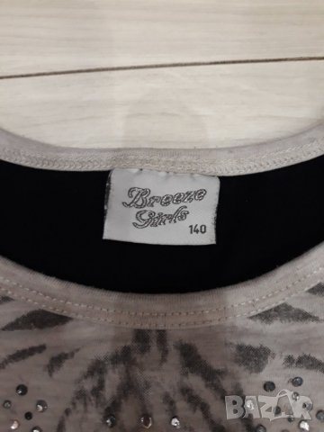 Детска блуза с тигър с камъчета марка Breeze Girls, снимка 2 - Детски Блузи и туники - 23703462