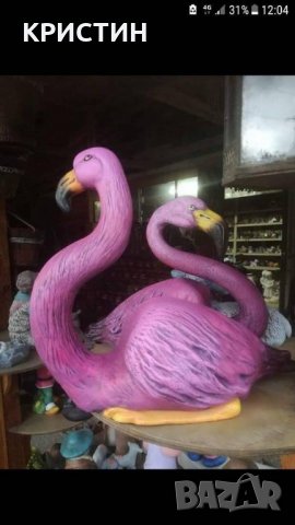 КРАСИВО КЕРАМИЧНО ФЛАМИНГО, снимка 3 - Декорация за дома - 22218037