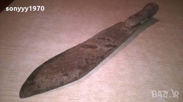 стар нож-антика-40х7см-метален с дървена дръжка, снимка 8 - Колекции - 26171384