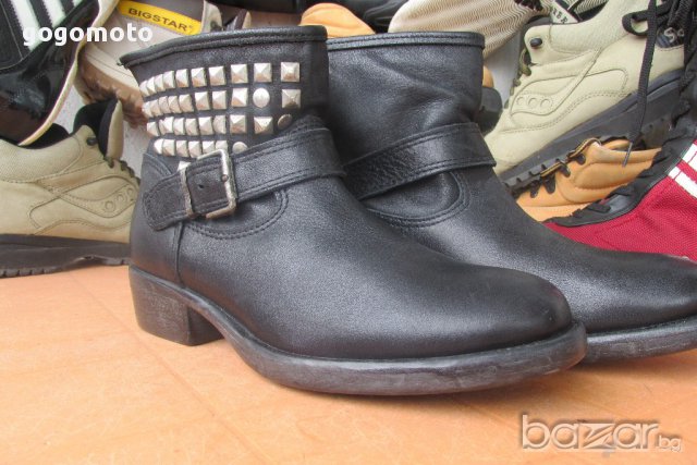 НОВИ рокерски боти 38 MAX original, хард метал боти, 100% естествена кожа,НОВИ,GOGOMOTO.BAZAR.BG, снимка 15 - Дамски боти - 14483562