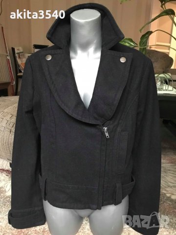 Късо черно палто, снимка 2 - Палта, манта - 24291665