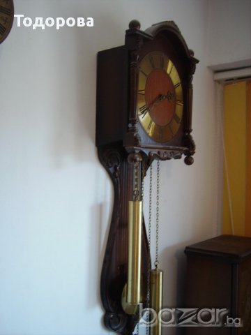 Стар механичен стенен часовник, снимка 4 - Антикварни и старинни предмети - 16638714