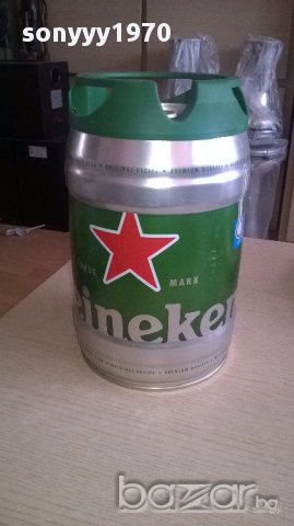 Heineken 5litra-празно буре от бира-30х20см-алуминиево, снимка 3 - Антикварни и старинни предмети - 17880726